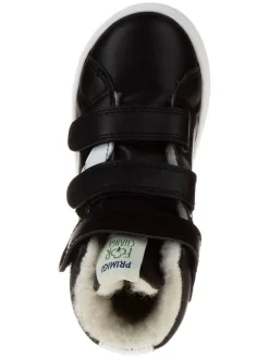 Leder-Sneakers in Schwarz