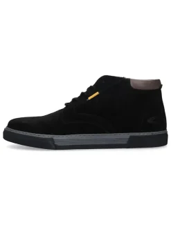 Leder-Sneakers in Schwarz