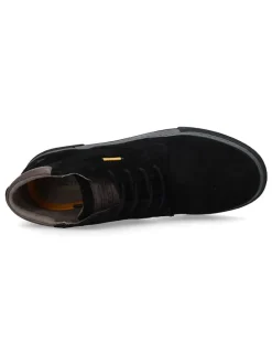 Leder-Sneakers in Schwarz