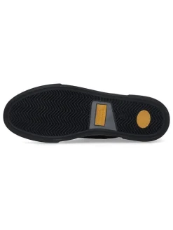 Leder-Sneakers in Schwarz