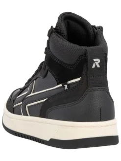 Leder-Sneakers in Schwarz