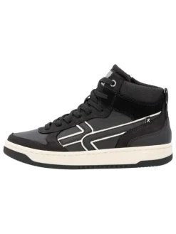 Leder-Sneakers in Schwarz