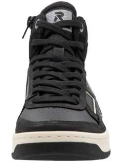 Leder-Sneakers in Schwarz