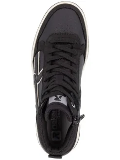 Leder-Sneakers in Schwarz