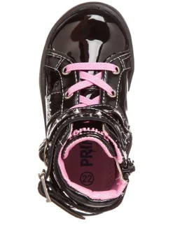 Leder-Sneakers in Schwarz