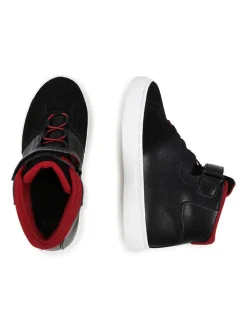 Leder-Sneakers in Schwarz