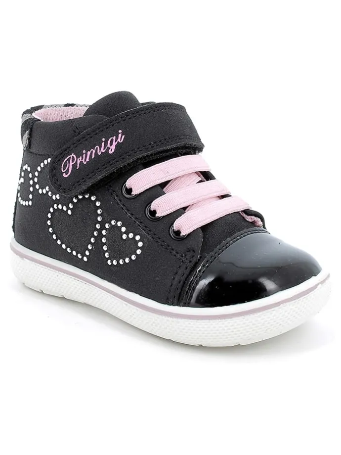 Leder-Sneakers in Schwarz