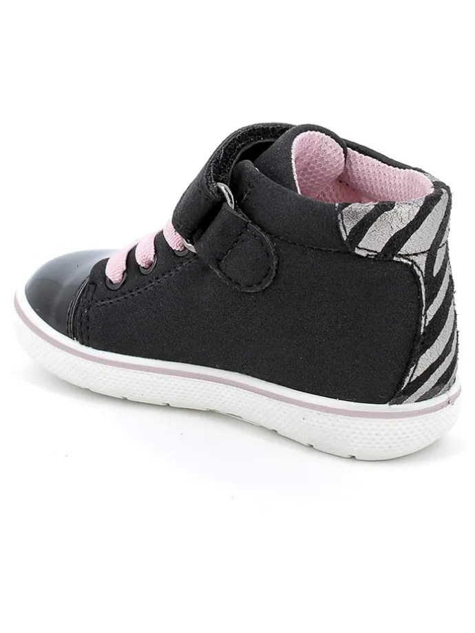 Leder-Sneakers in Schwarz