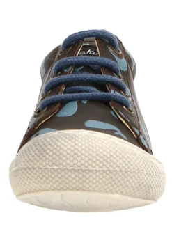 Leder-Sneakers in Schwarz/ Bunt