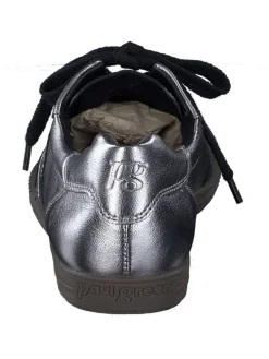 Leder-Sneakers in Silber