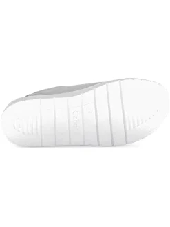 Leder-Sneakers in Silber