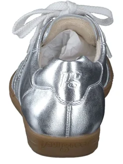 Leder-Sneakers in Silber