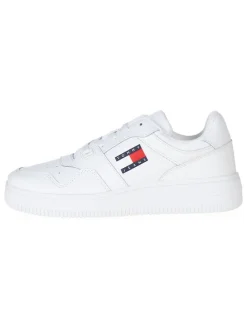 Leder-Sneakers in Weiß