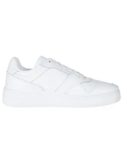 Leder-Sneakers in Weiß