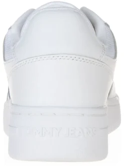 Leder-Sneakers in Weiß