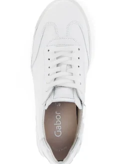 Leder-Sneakers in Weiß