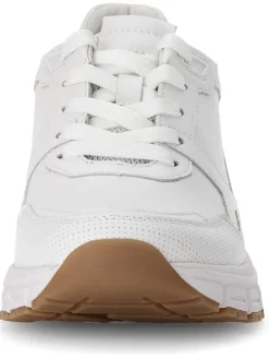 Leder-Sneakers in Weiß