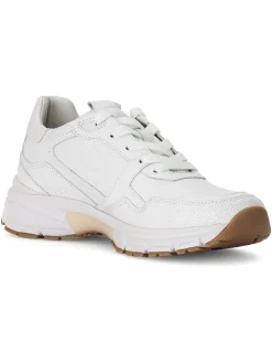 Leder-Sneakers in Weiß