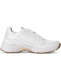 Leder-Sneakers in Weiß