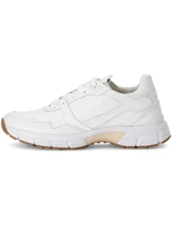 Leder-Sneakers in Weiß