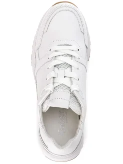 Leder-Sneakers in Weiß