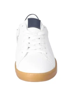 Leder-Sneakers in Weiß