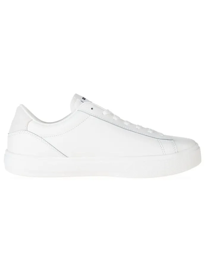 Leder-Sneakers in Weiß