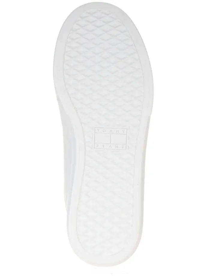 Leder-Sneakers in Weiß