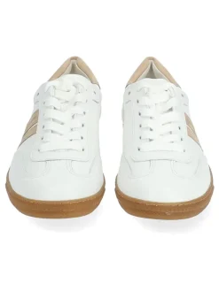 Leder-Sneakers in Weiß