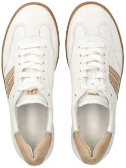 Leder-Sneakers in Weiß