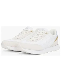 Leder-Sneakers in Weiß