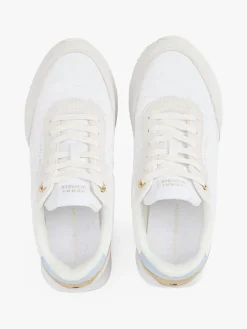 Leder-Sneakers in Weiß