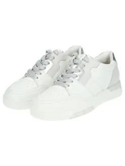 Leder-Sneakers in Weiß