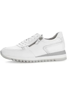 Leder-Sneakers in Weiß