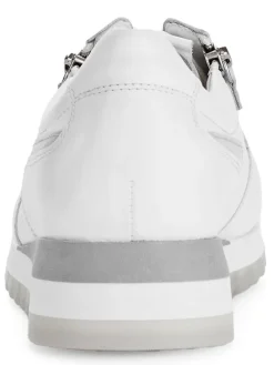 Leder-Sneakers in Weiß