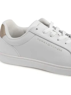 Leder-Sneakers in Weiß