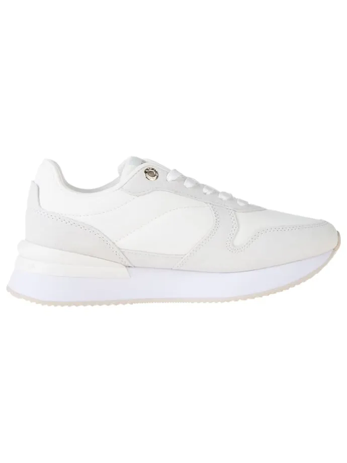 Leder-Sneakers in Weiß