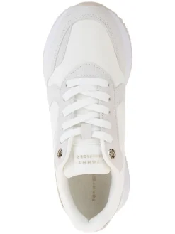 Leder-Sneakers in Weiß