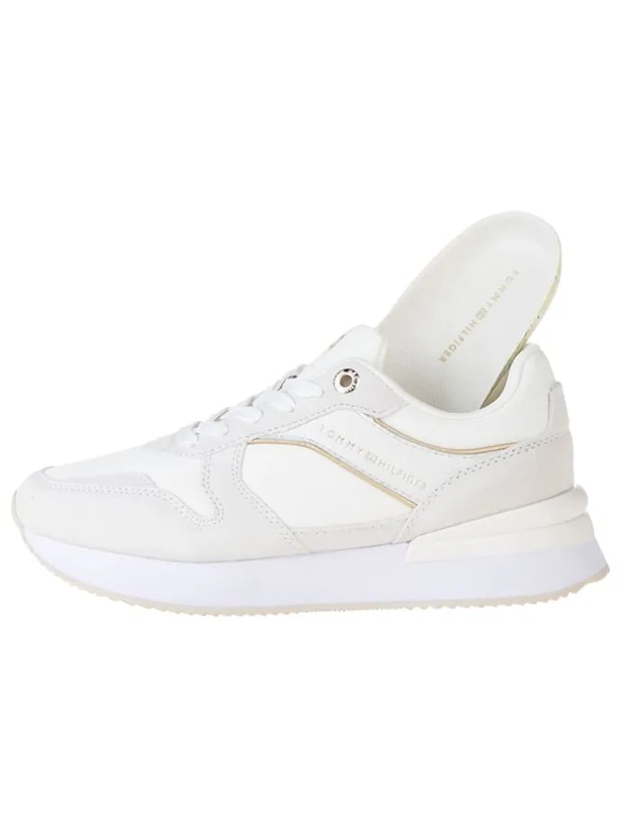 Leder-Sneakers in Weiß