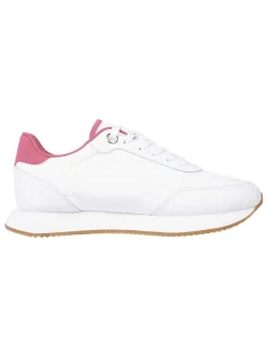 Leder-Sneakers in Weiß