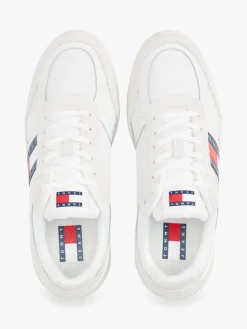 Leder-Sneakers in Weiß