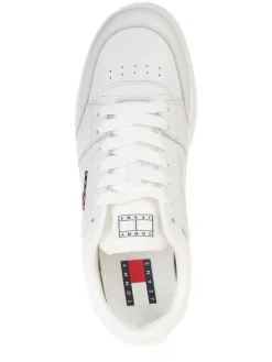 Leder-Sneakers in Weiß