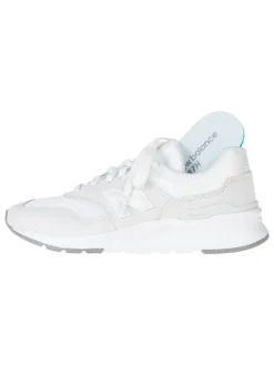 Leder-Sneakers in Weiß