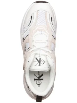 Leder-Sneakers in Weiß