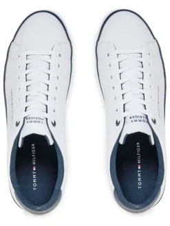 Leder-Sneakers in Weiß