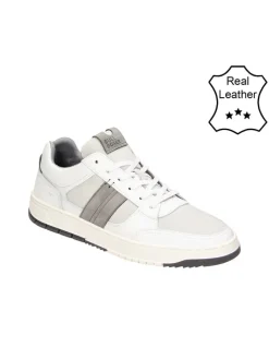 Leder-Sneakers in Weiß