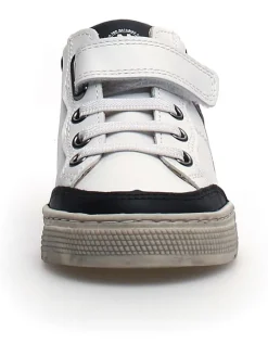 Leder-Sneakers in Weiß