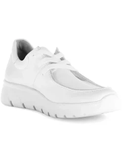 Leder-Sneakers in Weiß