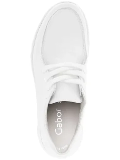 Leder-Sneakers in Weiß