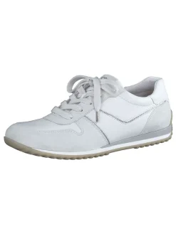 Leder-Sneakers in Weiß